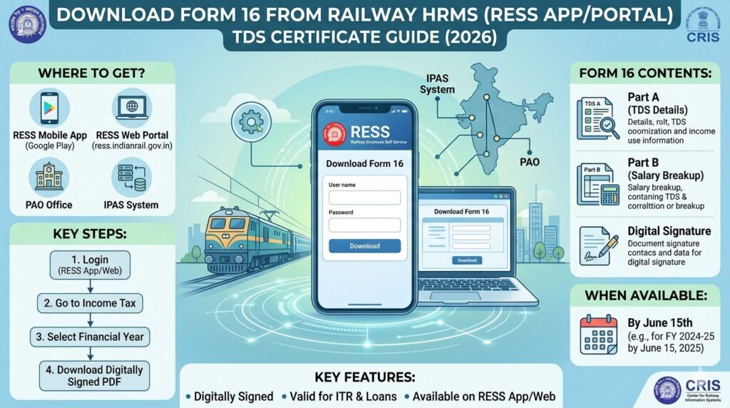 Download Form 16 from Railway HRMS